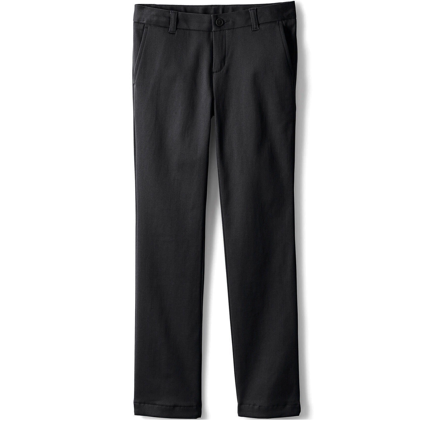 Wholesale Young Women's Straight Leg School Uniform Pants Black. Sold