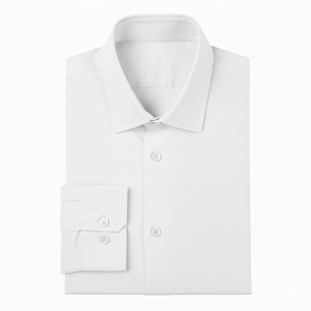 24 Pack Men's Long Sleeve Stretch Dress Shirt in White