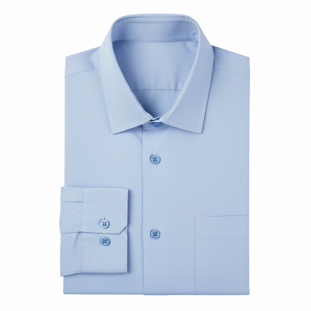 24 Pack Men's Long Sleeve Stretch Dress Shirt in Light Blue