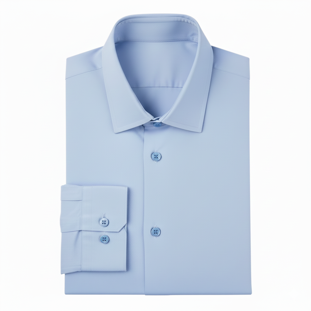 24 Pack Men's Long Sleeve Stretch Dress Shirt in Light Blue