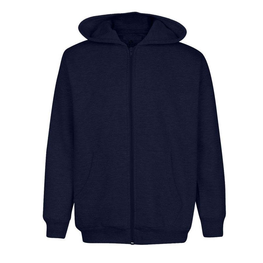 24 Pack Boys Hooded Full Zip Up Sweatshirt - Charcoal-Wholesale School Uniforms