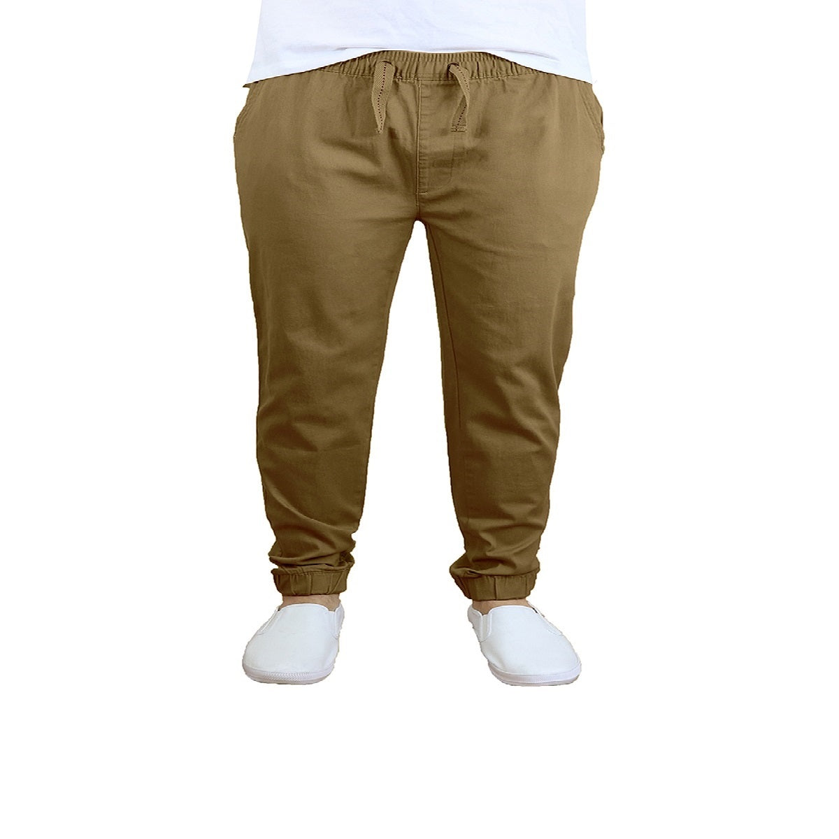 24 Pack Toddler Drawstring Jogger School Uniform Pants - Khaki-Wholesale School Uniforms