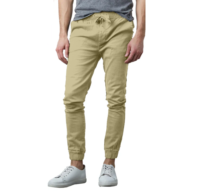 24 Pack Men's Drawstring Jogger Style School Uniform Pants - Black-Wholesale School Uniforms