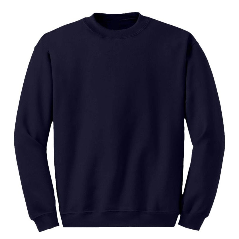 24 Pack Adult Size Unisex Crewneck Sweatshirt - Black-Wholesale School Uniforms