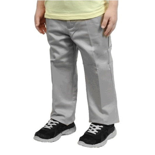 Wholesale Toddler Flat Front School Uniform Pants Grey. Sold in Bulk