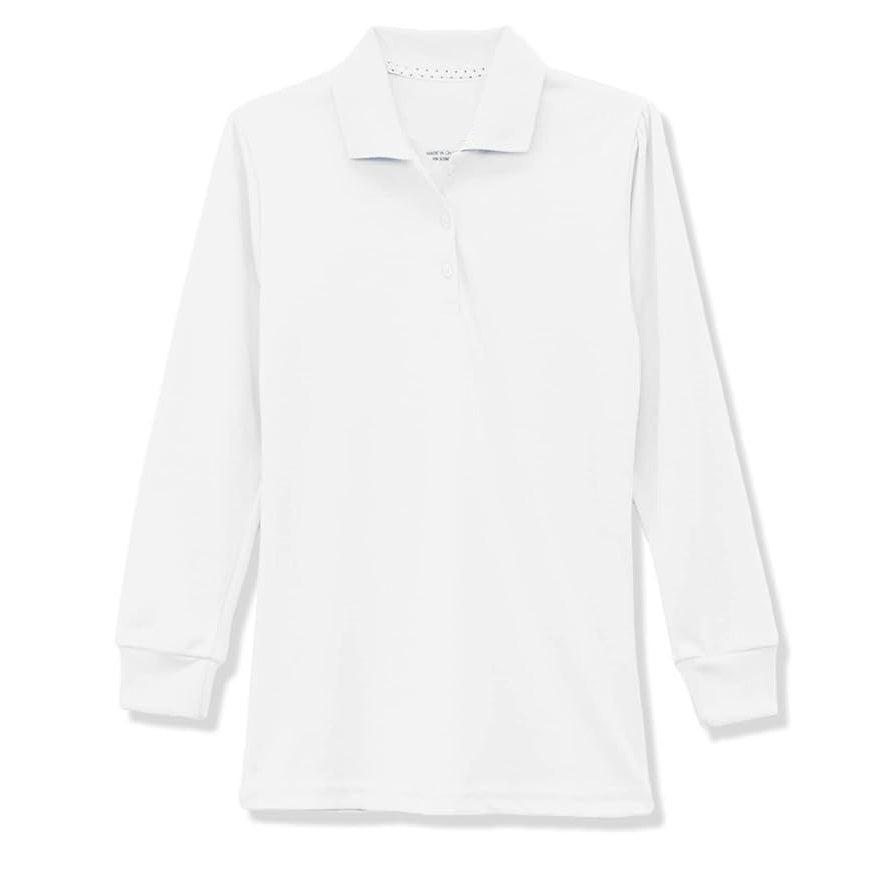 36 Pack Girls Long Sleeve School Uniform Polo Shirt - Navy