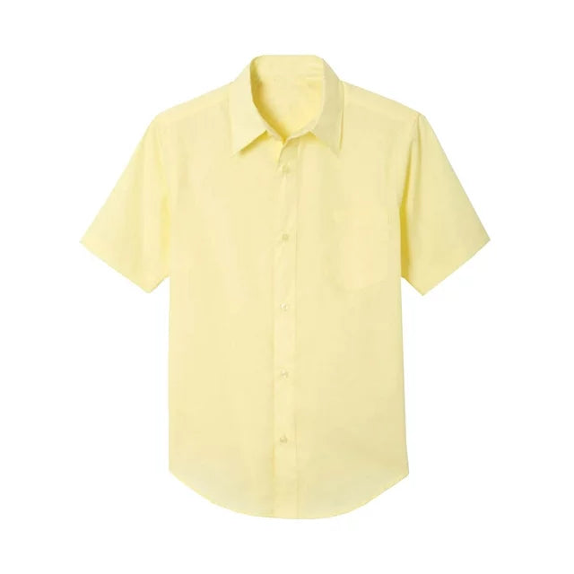 36 Pack Boys School Uniform Short Sleeve Dress Shirt - White-Wholesale School Uniforms