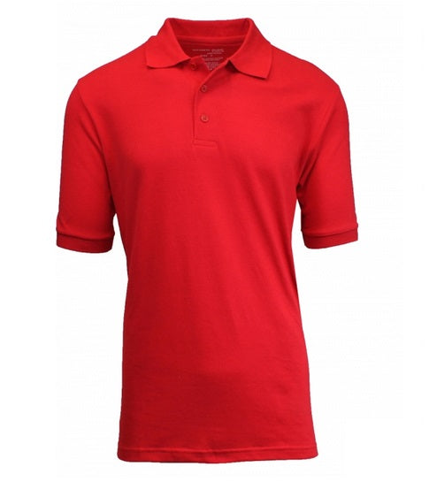36 Pack Boys Short Sleeve School Uniform Polo Shirt in Red-Wholesale School Uniforms