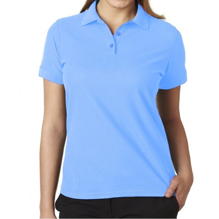 36 Pack Young Women's Short Sleeve School Uniform Polo Shirt - Navy-Wholesale School Uniforms