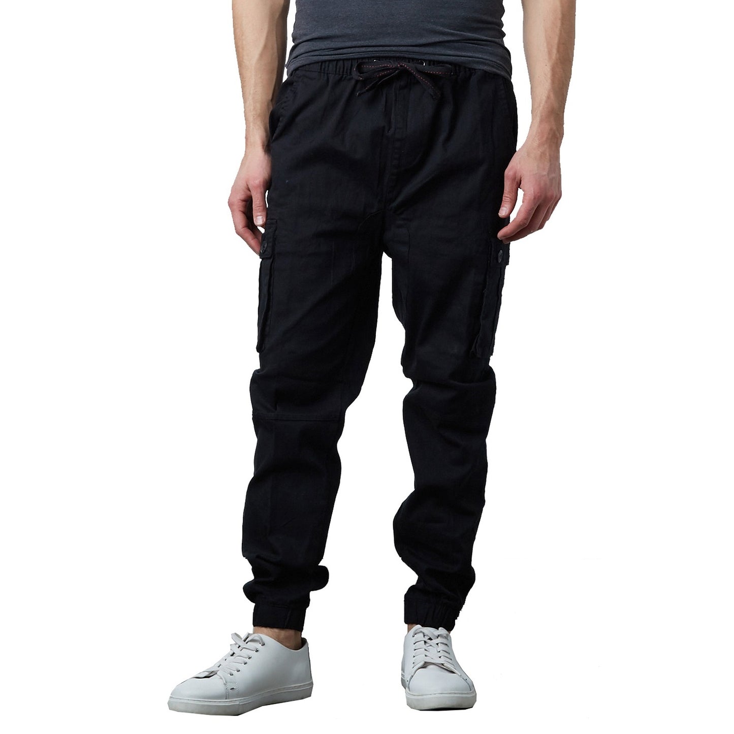 24 Pack Men's Drawstring Jogger Style Cargo Pants - Khaki-Wholesale School Uniforms