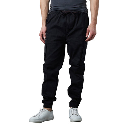 24 Pack Men's Drawstring Jogger Style Cargo Pants - Khaki-Wholesale School Uniforms