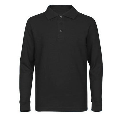 36 Pack Men's Long Sleeve School Uniform Polo Shirt - Purple-Wholesale School Uniforms