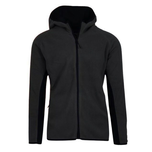 24 Pack Adult Size Full Zip Polar Fleece Zip Hoodie - Charcoal