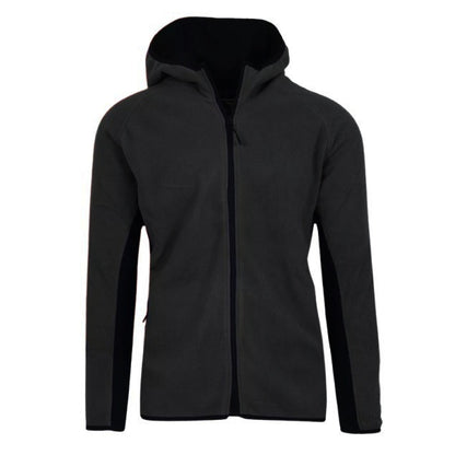 24 Pack Adult Size Full Zip Polar Fleece Zip Hoodie - Charcoal