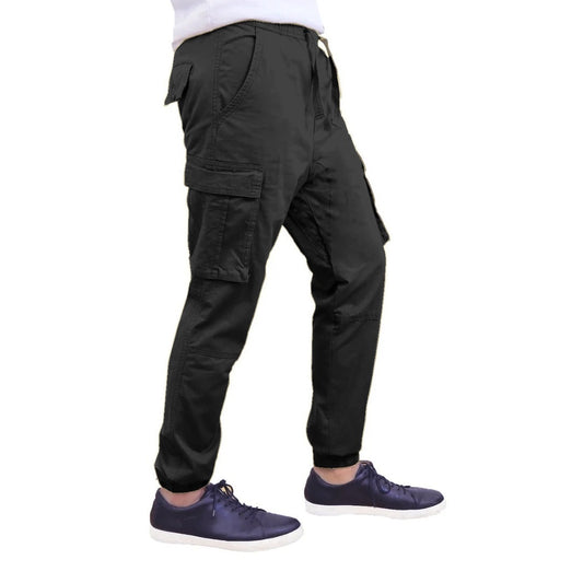 24 Pack Boy's Super Stretch Cargo Jogger Pants in Black