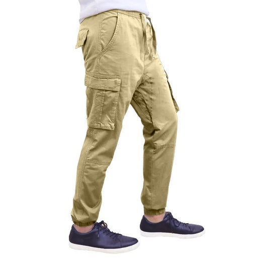 24 Pack Boy's Super Stretch Cargo Jogger Pants in Khaki