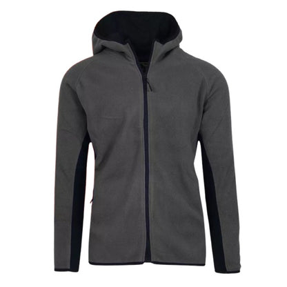 24 Pack Adult Size Full Zip Polar Fleece Zip Hoodie - Charcoal