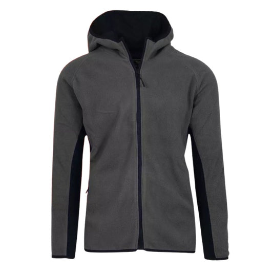 24 Pack Adult Size Full Zip Polar Fleece Zip Hoodie - Charcoal