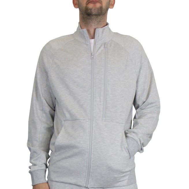 24 Pack Adult Size Full Zip Track Jacket - Charcoal-Wholesale School Uniforms