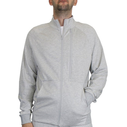 24 Pack Adult Size Full Zip Track Jacket - Charcoal-Wholesale School Uniforms