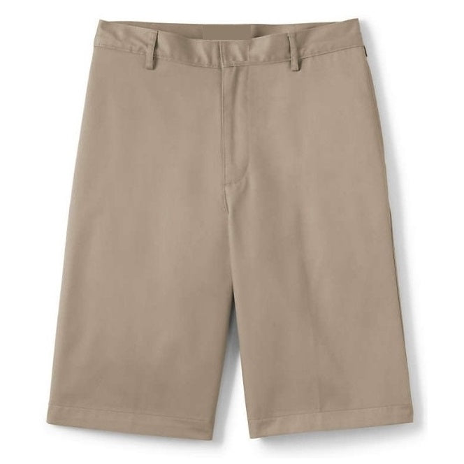 24 Pack Men's Flat Front School Uniform Shorts - Black-Wholesale School Uniforms