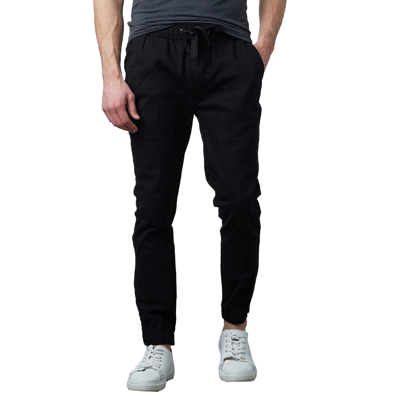 24 Pack Men's Drawstring Jogger Style School Uniform Pants - Navy-Wholesale School Uniforms