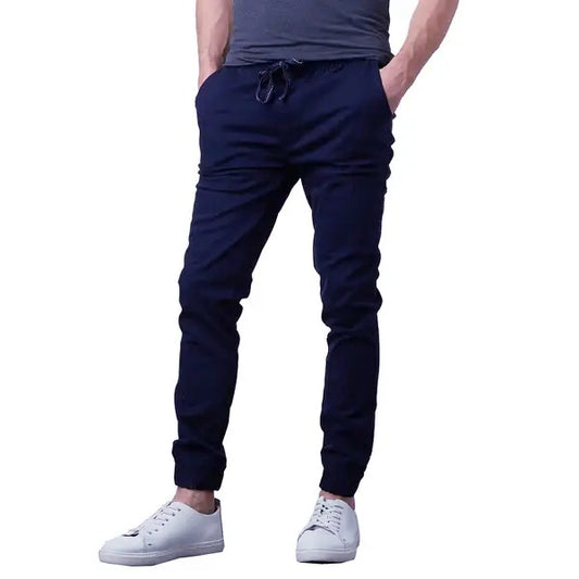 24 Pack Men's Drawstring Jogger Style School Uniform Pants - Navy-Wholesale School Uniforms
