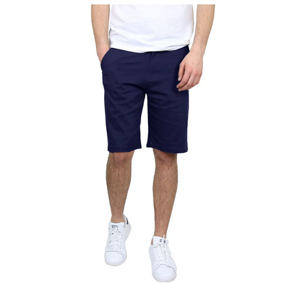 24 Pack Men's Stretch Chino School Uniform Shorts - Khaki-Wholesale School Uniforms
