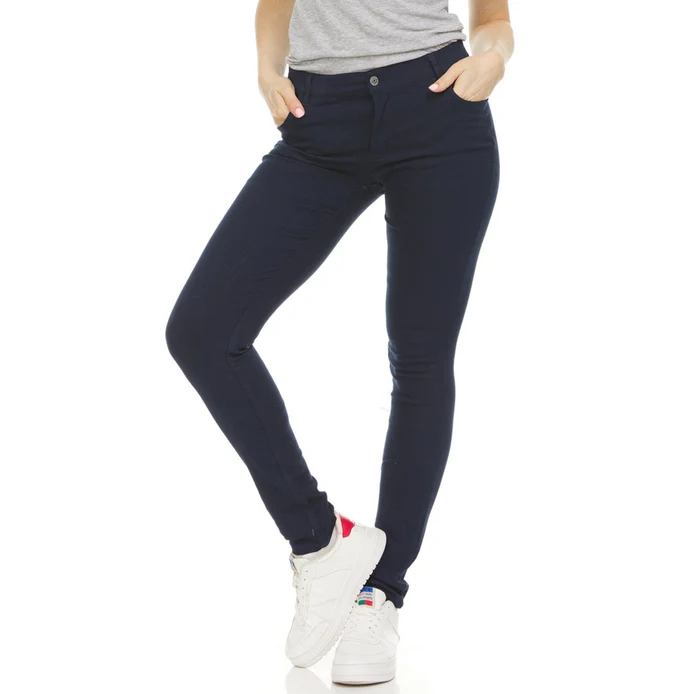 24 Pack Women's Super Stretch Skinny Leg School Uniform Pants - Grey-Wholesale School Uniforms