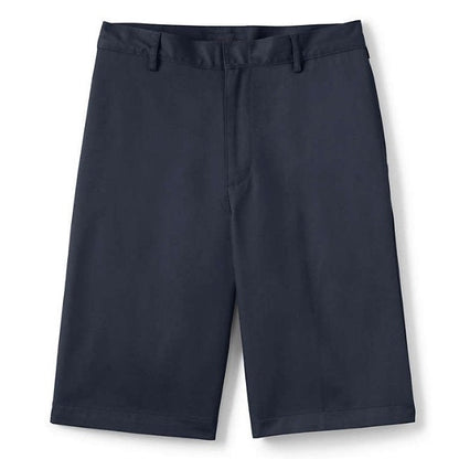 24 Pack Men's Flat Front School Uniform Shorts - Black-Wholesale School Uniforms