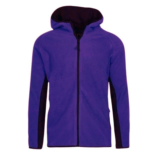 24 Pack Adult Size Full Zip Polar Fleece Zip Hoodie - Purple