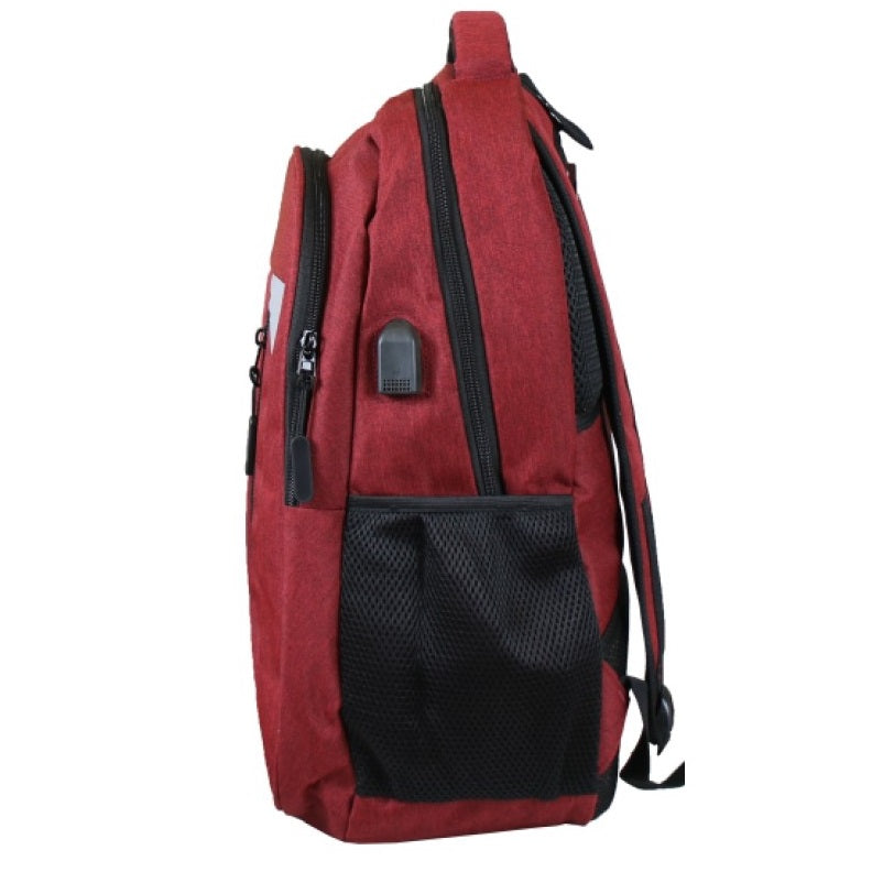 24 Pack Tech Backpack with Reflector in Red-Wholesale School Uniforms