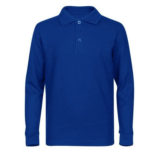 36 Pack Boy's Long Sleeve School Uniform Polo Shirt - Orange-Wholesale School Uniforms