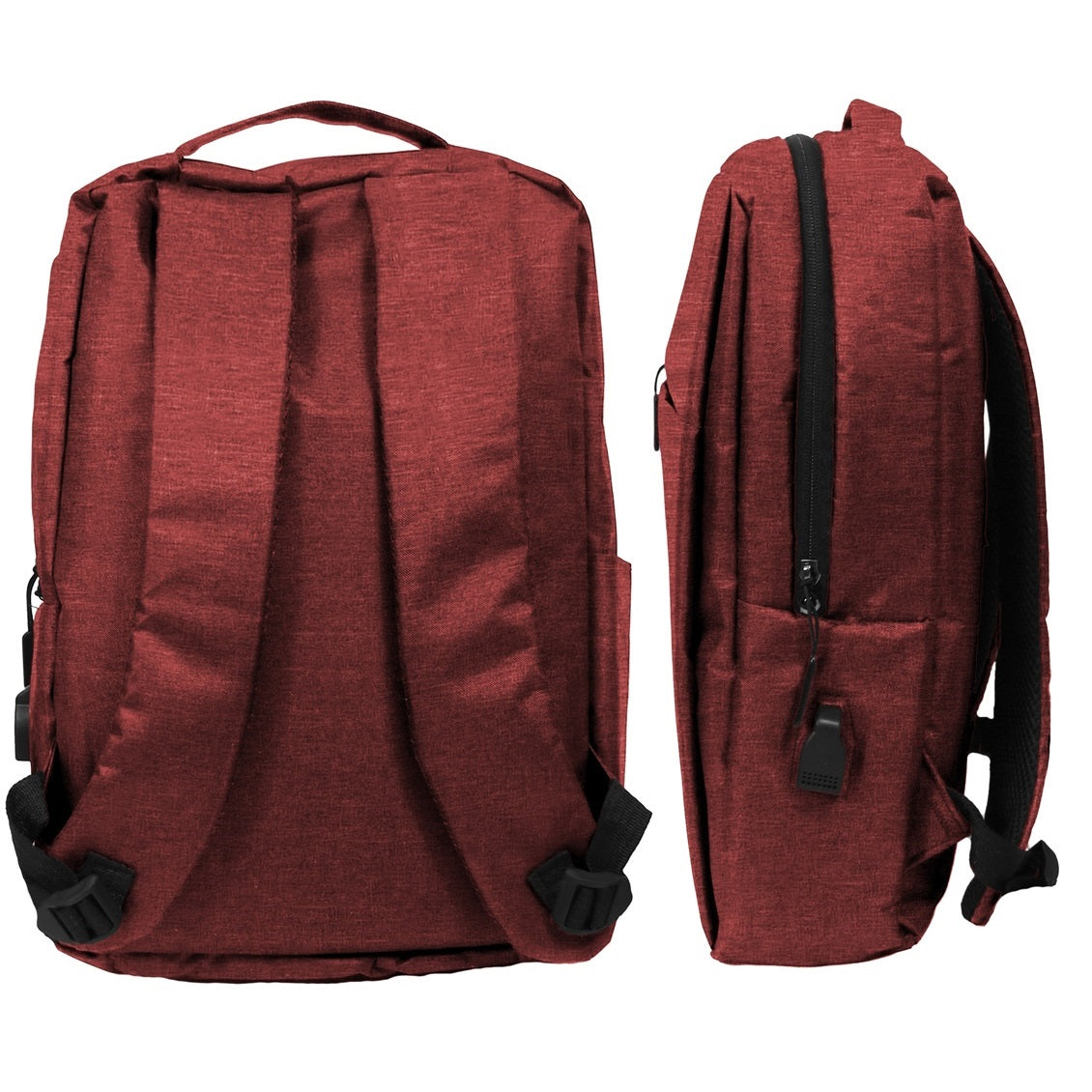 24 Pack Slim Backpack in Burgundy-Wholesale School Uniforms