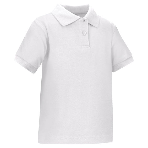 36 Pack Toddler Short Sleeve School Uniform Polo Shirt - Heather Grey-Wholesale School Uniforms