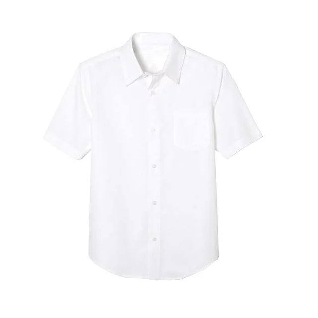 36 Pack Boys School Uniform Short Sleeve Dress Shirt - Light Blue-Wholesale School Uniforms