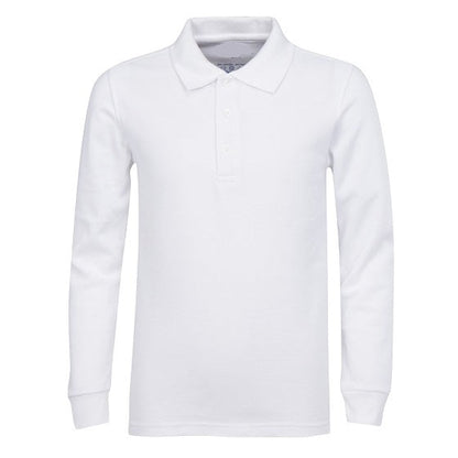 36 Pack Boy's Long Sleeve School Uniform Polo Shirt - Grey-Wholesale School Uniforms