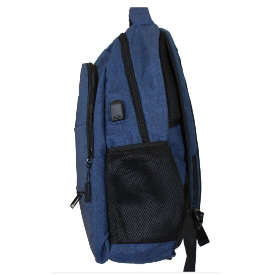 24 Pack Tech Backpack with Reflector in Blue-Wholesale School Uniforms