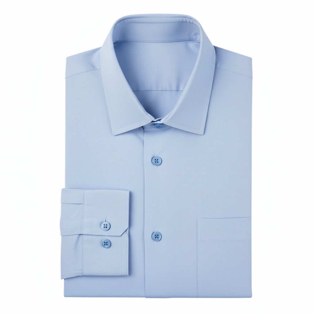 24 Pack Men's Long Sleeve Stretch Dress Shirt in Light Blue