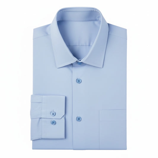 24 Pack Men's Long Sleeve Stretch Dress Shirt in Light Blue