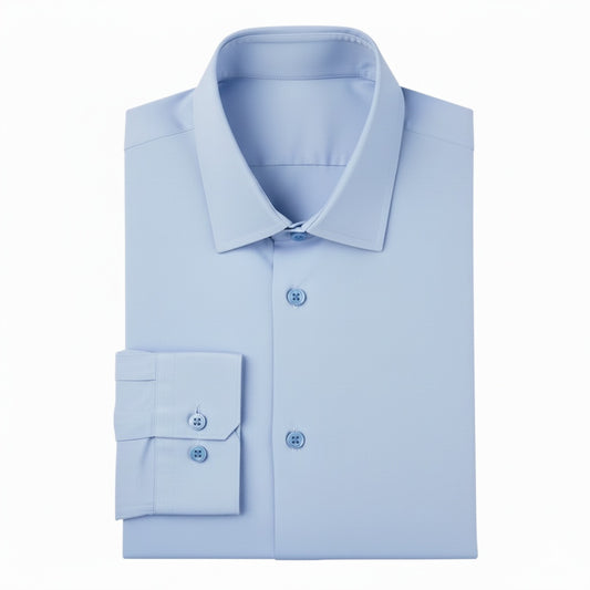 24 Pack Men's Long Sleeve Stretch Dress Shirt in Light Blue
