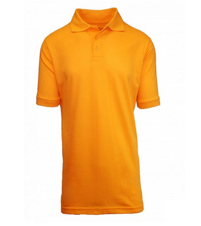 36 Pack Boys Short Sleeve School Uniform Polo Shirt in Yellow-Wholesale School Uniforms