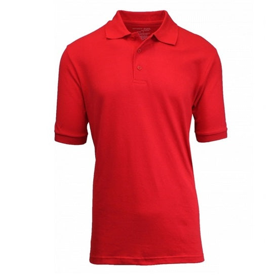 36 Pack Men's Short Sleeve School Uniform Polo Shirt - Orange-Wholesale School Uniforms