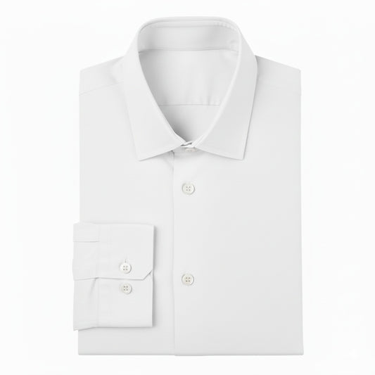 24 Pack Men's Long Sleeve Stretch Dress Shirt in White