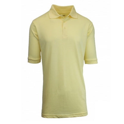 36 Pack Men's Short Sleeve School Uniform Polo Shirt - Light Blue-Wholesale School Uniforms